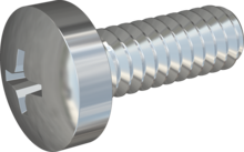 Metric Machine Screw, STM32 1.6x4.5 - H0, steel, hardened, zinc-plated 5-7 µm, baked, blue / transparent passivated