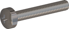 STM320250160E, Skruv med metrisk gänga, STM32 2.5x16.0 - H1, rostfritt stål A2, 1.4567, blank och passiviserad