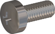 STM320300070E, Metric Machine Screw, STM32 3.0x7.0 - H1, stainless-steel A2, 1.4567, bright, pickled and passivated