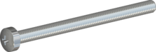 STM320300400S, Skruv med metrisk gänga, STM32 3.0x40.0 - H1, stål, härdat, förzinkad 5-7 µm, härdad, blå/transparent passiviserad