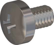 STM320400060E, Metric Machine Screw, STM32 4.0x6.0 - H2, stainless-steel A2, 1.4567, bright, pickled and passivated