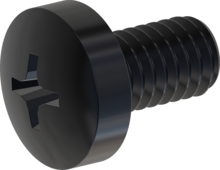 STM320400070J, Schroef met metrische schroefdraad, STM32 4.0x7.0 - H2, roestvrij staal A2, 1.4567, zwart