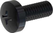 STM320400100J, Schroef met metrische schroefdraad, STM32 4.0x10.0 - H2, roestvrij staal A2, 1.4567, zwart
