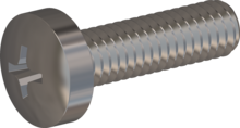STM320400140E, Metric Machine Screw, STM32 4.0x14.0 - H2, stainless-steel A2, 1.4567, bright, pickled and passivated