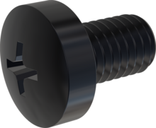 STM320500080J, Schroef met metrische schroefdraad, STM32 5.0x8.0 - H2, roestvrij staal A2, 1.4567, zwart