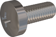 STM320500120E, Metric Machine Screw, STM32 5.0x12.0 - H2, stainless-steel A2, 1.4567, bright, pickled and passivated