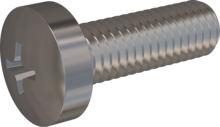 STM320500150E, Metric Machine Screw, STM32 5.0x15.0 - H2, stainless-steel A2, 1.4567, bright, pickled and passivated