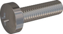 STM320500180E, Metric Machine Screw, STM32 5.0x18.0 - H2, stainless-steel A2, 1.4567, bright, pickled and passivated