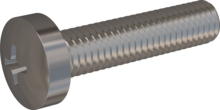 STM320500220E, Metric Machine Screw, STM32 5.0x22.0 - H2, stainless-steel A2, 1.4567, bright, pickled and passivated