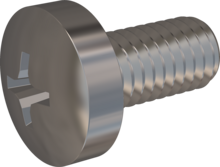 STM320600120E, Metric Machine Screw, STM32 6.0x12.0 - H3, stainless-steel A2, 1.4567, bright, pickled and passivated