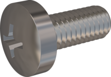 STM320600140E, Metric Machine Screw, STM32 6.0x14.0 - H3, stainless-steel A2, 1.4567, bright, pickled and passivated