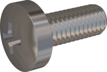 STM320600150E, Metric Machine Screw, STM32 6.0x15.0 - H3, stainless-steel A2, 1.4567, bright, pickled and passivated