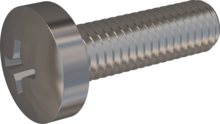 STM320600200E, Metric Machine Screw, STM32 6.0x20.0 - H3, stainless-steel A2, 1.4567, bright, pickled and passivated