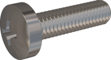 STM320600220E, Metric Machine Screw, STM32 6.0x22.0 - H3, stainless-steel A2, 1.4567, bright, pickled and passivated