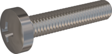 STM320600300E, Metric Machine Screw, STM32 6.0x30.0 - H3, stainless-steel A2, 1.4567, bright, pickled and passivated