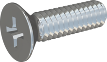 STM330200070S, Metric Machine Screw, STM33 2.0x7.0 - H0, steel, hardened, zinc-plated 5-7 µm, baked, blue / transparent passivated