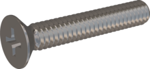 STM330200120E, Skruv med metrisk gänga, STM33 2.0x12.0 - H0, rostfritt stål A2, 1.4567, blank och passiviserad