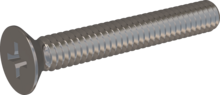 STM330200140E, Skruv med metrisk gänga, STM33 2.0x14.0 - H0, rostfritt stål A2, 1.4567, blank och passiviserad