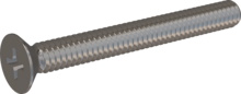 STM330200180E, Skruv med metrisk gänga, STM33 2.0x18.0 - H0, rostfritt stål A2, 1.4567, blank och passiviserad