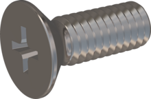 STM330250070E, Metric Machine Screw, STM33 2.5x7.0 - H1, stainless-steel A2, 1.4567, bright, pickled and passivated