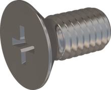 STM330300060E, Metric Machine Screw, STM33 3.0x6.0 - H1, stainless-steel A2, 1.4567, bright, pickled and passivated