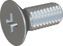 STM330300070S, Metric Machine Screw, STM33 3.0x7.0 - H1, steel, hardened, zinc-plated 5-7 µm, baked, blue / transparent passivated
