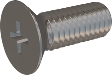 STM330300080E, Metric Machine Screw, STM33 3.0x8.0 - H1, stainless-steel A2, 1.4567, bright, pickled and passivated