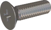 STM330300100E, Metric Machine Screw, STM33 3.0x10.0 - H1, stainless-steel A2, 1.4567, bright, pickled and passivated