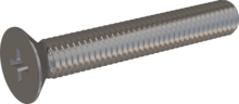 STM330300200E, Skruv med metrisk gänga, STM33 3.0x20.0 - H1, rostfritt stål A2, 1.4567, blank och passiviserad