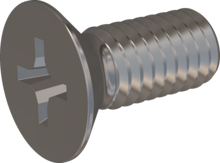STM330350080E, Metric Machine Screw, STM33 3.5x8.0 - H2, stainless-steel A2, 1.4567, bright, pickled and passivated