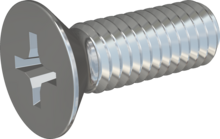 STM330350100S, Metric Machine Screw, STM33 3.5x10.0 - H2, steel, hardened, zinc-plated 5-7 µm, baked, blue / transparent passivated