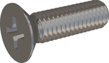 STM330350120E, Metric Machine Screw, STM33 3.5x12.0 - H2, stainless-steel A2, 1.4567, bright, pickled and passivated