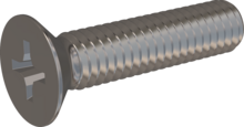 STM330350150E, Metric Machine Screw, STM33 3.5x15.0 - H2, stainless-steel A2, 1.4567, bright, pickled and passivated