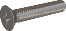 STM330350180E, Metric Machine Screw, STM33 3.5x18.0 - H2, stainless-steel A2, 1.4567, bright, pickled and passivated