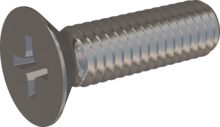 STM330400140E, Metric Machine Screw, STM33 4.0x14.0 - H2, stainless-steel A2, 1.4567, bright, pickled and passivated