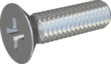 STM330400140S, Metric Machine Screw, STM33 4.0x14.0 - H2, steel, hardened, zinc-plated 5-7 µm, baked, blue / transparent passivated