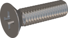 STM330400150E, Metric Machine Screw, STM33 4.0x15.0 - H2, stainless-steel A2, 1.4567, bright, pickled and passivated
