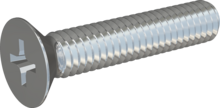 STM330400200S, Metric Machine Screw, STM33 4.0x20.0 - H2, steel, hardened, zinc-plated 5-7 µm, baked, blue / transparent passivated