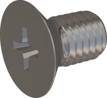 STM330500080E, Metric Machine Screw, STM33 5.0x8.0 - H2, stainless-steel A2, 1.4567, bright, pickled and passivated