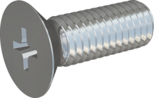 STM330500140S, Metric Machine Screw, STM33 5.0x14.0 - H2, steel, hardened, zinc-plated 5-7 µm, baked, blue / transparent passivated