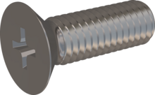 STM330500150E, Metric Machine Screw, STM33 5.0x15.0 - H2, stainless-steel A2, 1.4567, bright, pickled and passivated