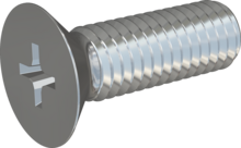 STM330500150S, Metric Machine Screw, STM33 5.0x15.0 - H2, steel, hardened, zinc-plated 5-7 µm, baked, blue / transparent passivated