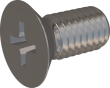 STM330600120E, Metric Machine Screw, STM33 6.0x12.0 - H3, stainless-steel A2, 1.4567, bright, pickled and passivated