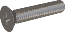 STM330600300E, Metric Machine Screw, STM33 6.0x30.0 - H3, stainless-steel A2, 1.4567, bright, pickled and passivated