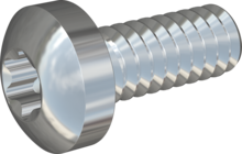 Metric Machine Screw, STM39 1.6x4.0 - T5, steel, hardened, zinc-plated 5-7 µm, baked, blue / transparent passivated