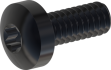 STM390200050J, Tornillo de rosca métrica, STM39 2.0x5.0 - T6, Acero Inoxidable A2, 1.4567, negro