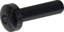 STM390200080J, Tornillo de rosca métrica, STM39 2.0x8.0 - T6, Acero Inoxidable A2, 1.4567, negro
