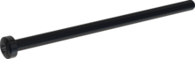 STM390300600B, Parafuso com rosca métrica, STM39 3.0x60.0 - T10, aço, endurecido, Zincado Niquelado Galvanizado, Passivado negro