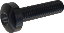 STM390400160J, Tornillo de rosca métrica, STM39 4.0x16.0 - T20, Acero Inoxidable A2, 1.4567, negro