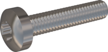 STM390400200E, Metric Machine Screw, STM39 4.0x20.0 - T20, stainless-steel A2, 1.4567, bright, pickled and passivated